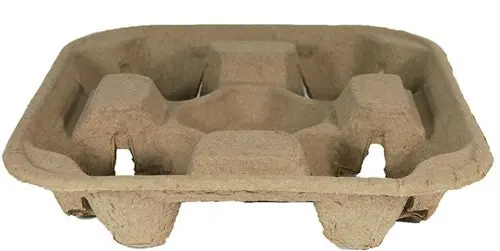 4 Cup Carry Tray Moulded Fibre